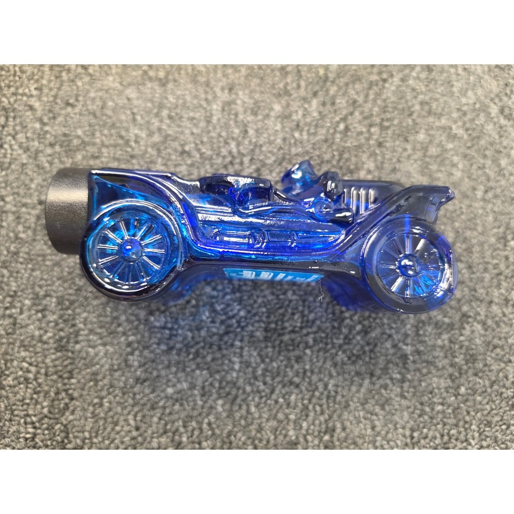 Avon Stanley Steamer Cobalt Blue Glass Car Decanter Wild Country 5oz Vintage